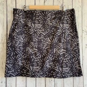 RipSkirt Hawaii Shibori Charcoal Print Length 2 Adjustable Wrap Skirt Size XL
